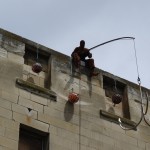 Fisherman on roof top