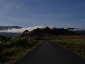 Morgens auf dem Weg zu Jim, dem Maorikuenstler