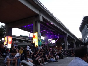 Warten auf das Feuerwerk