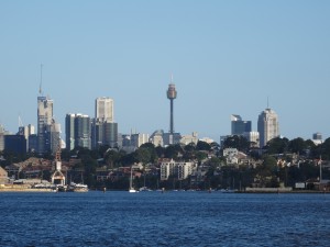 ...und dann taucht die Skyline von Sydney Centre auf