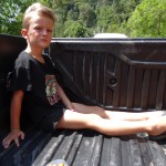 wieder mal auf dem Pickup, auf dem Rückweg vom Elefantentrekking