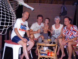 Letzter Abend mit Monika und Matthias auf unserer Terranda :-)